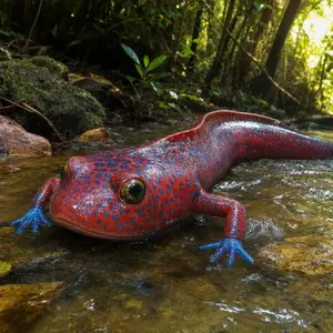 Electric eel + Strawberry frog